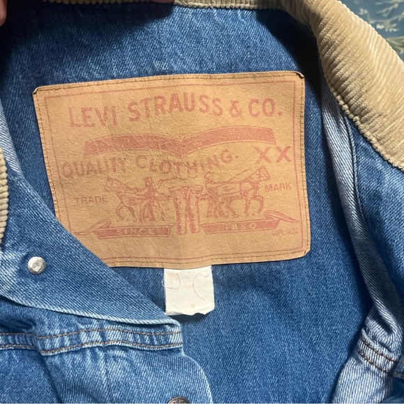 Vintage Retro 80s Levi Strauss Denim Duster Coat/Jacket SZ M USA Big Paper Tag - Picture 3 of 12